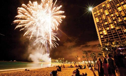 4th of july fireworks waikiki
