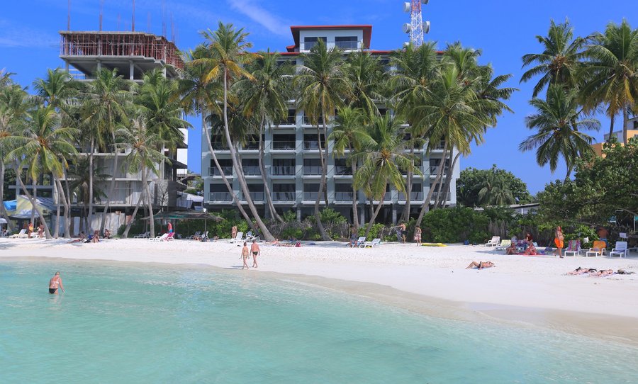 Bikini Beach in front of the Hotel