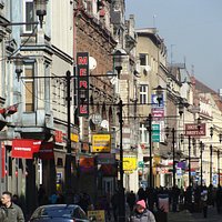 Ulica Dworcowa mit Hotel/Café Bristol