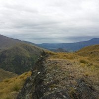 Looking down the hill towards Lake Hayes