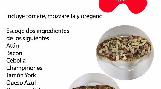 Bocapizza con pan casero al horno de leña