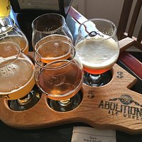 nice portions in the flight - decent beer