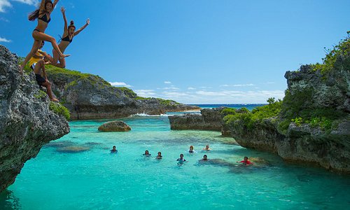 Kids Swimming in Niue