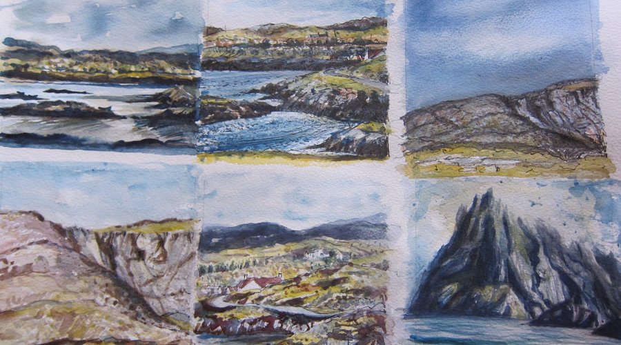 Studies in watercolour.Margarita Williams DA.Glasgow School of Art.