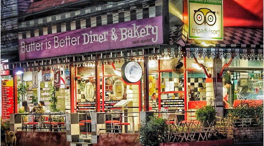 Butter is Better Diner & Bakery 50 meters south of the Night Bazaar