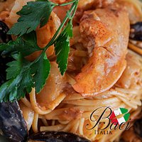 Seafood linguine is sure to please the seafood lovers with house made pasta and fresh local seaf