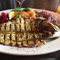 baked sea bass