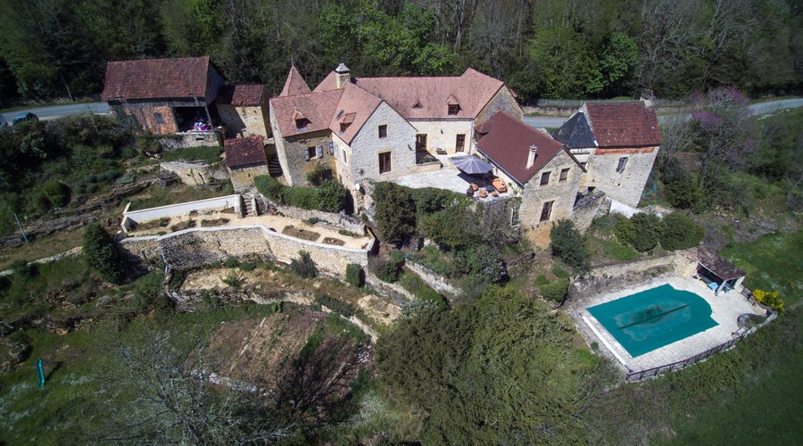 Vue aérienne de la propriété