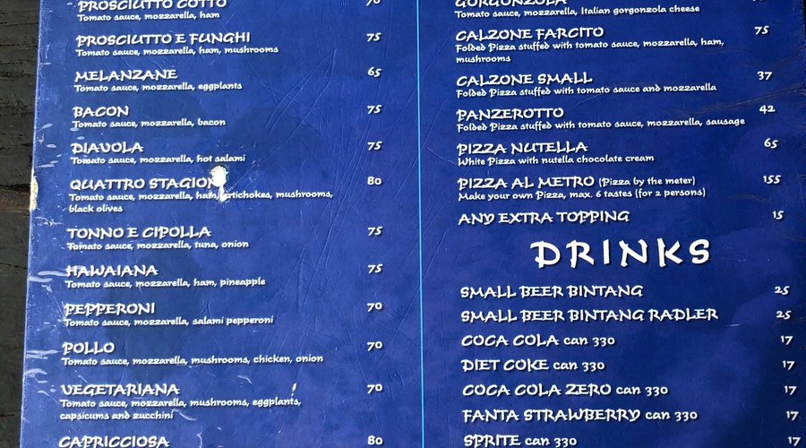 The pizza is delicious and light
and the prices are cheap. be aware that payment it’s CASH ONLY.