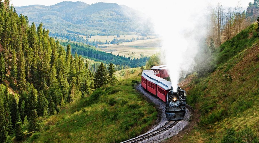 Trains depart daily from Chama, NM and Antonito, CO, from late May through mid-Oct.