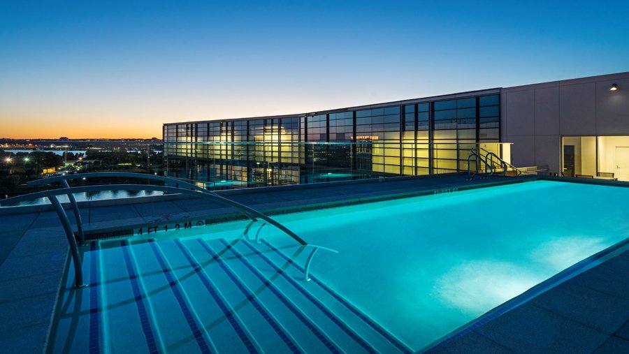 Rooftop Pool- Evening