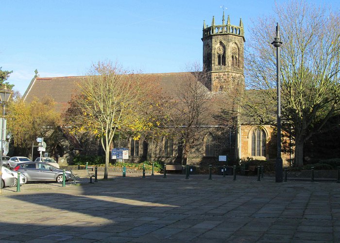Atherstone market square and church