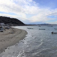 海岸線の漁船