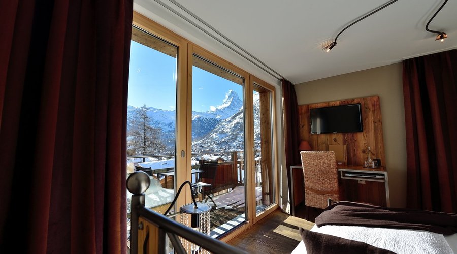 Aussicht aus Zimmer mit Matterhornsicht