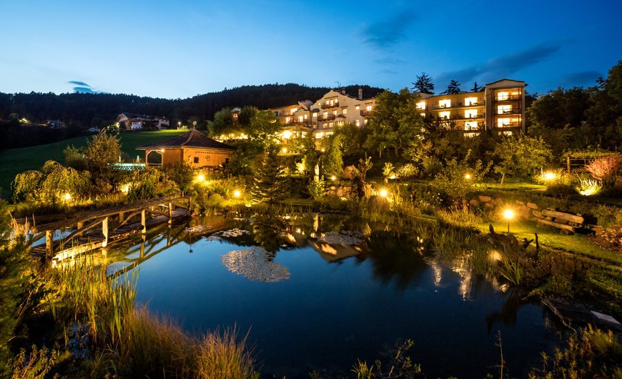 Night view from the hotel garden