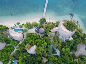 Cempedak Private Island in Cempedak Island, image may contain: Sea, Outdoors, Nature, Land
