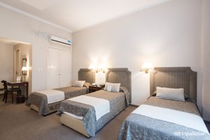 Lafayette Hotel in Buenos Aires, image may contain: Bed, Furniture, Chair, Hotel