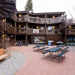 Grounds at the Banff International Hostel