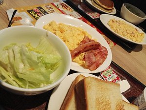Breakfast included - menu at adjacent Denny's - Picture of JR-East Hotel  Mets Komagome - Tripadvisor