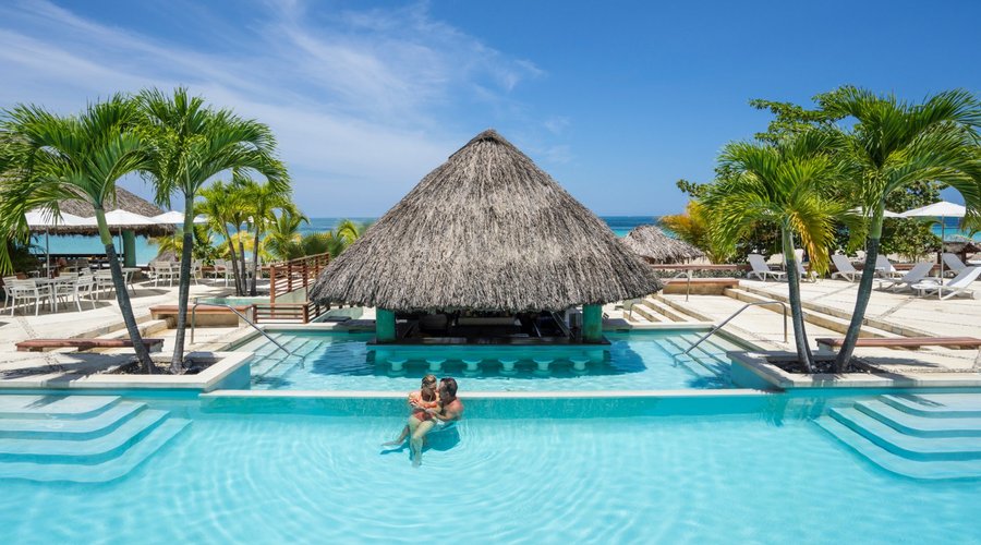 Couples Swept Away swim-up bar