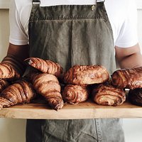 Almond Croissant, Pain au Chocolat, Plain Croissant.