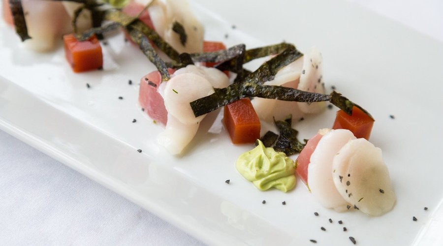Tuna and Scallop appetizer