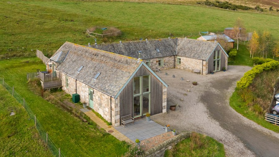 Balneden Steading from the air