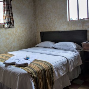 Standard double bed.
