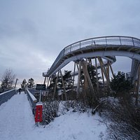 La Stovner Tower sous la neige en janvier