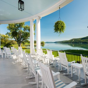 Veranda overlooking Lake Otsego