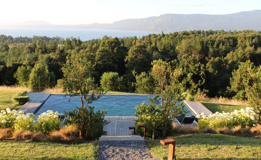 Lake Villarrica view from all areas and rooms of hotel