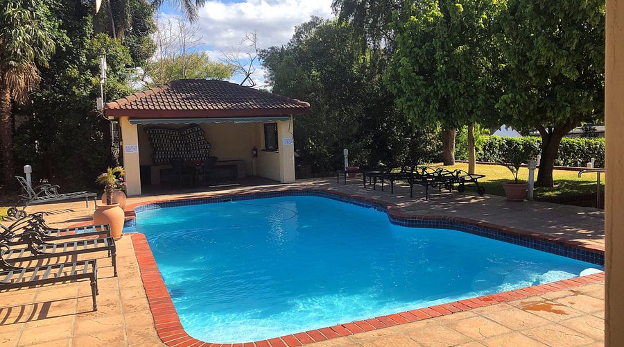 The charming swimming pool was right outside our room.