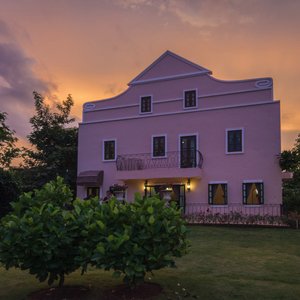 Exterior view at sunset