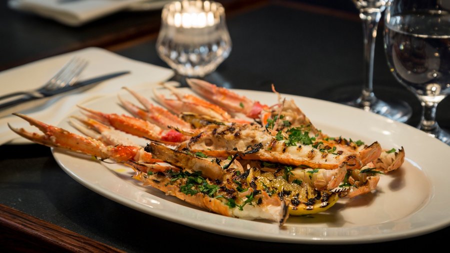 Danish freshly grilled langoustines aka. Norwegian lobsters