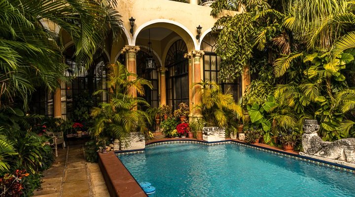 Facing the main home.