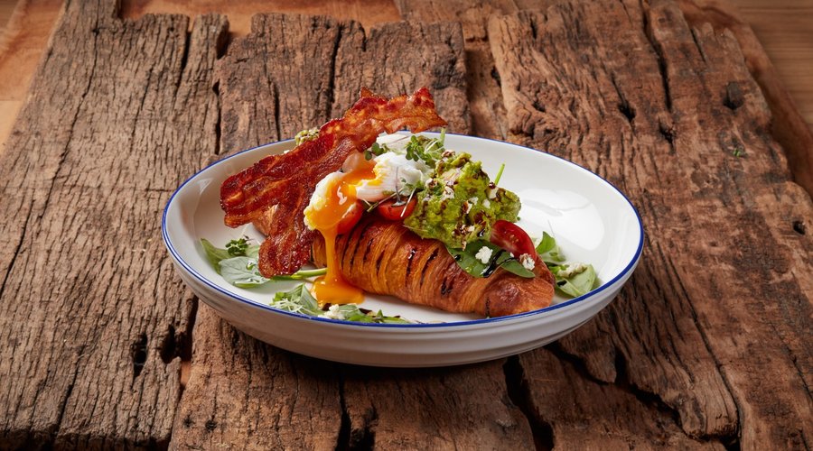 Loaded Bacon & Smashed Avocado Croissant