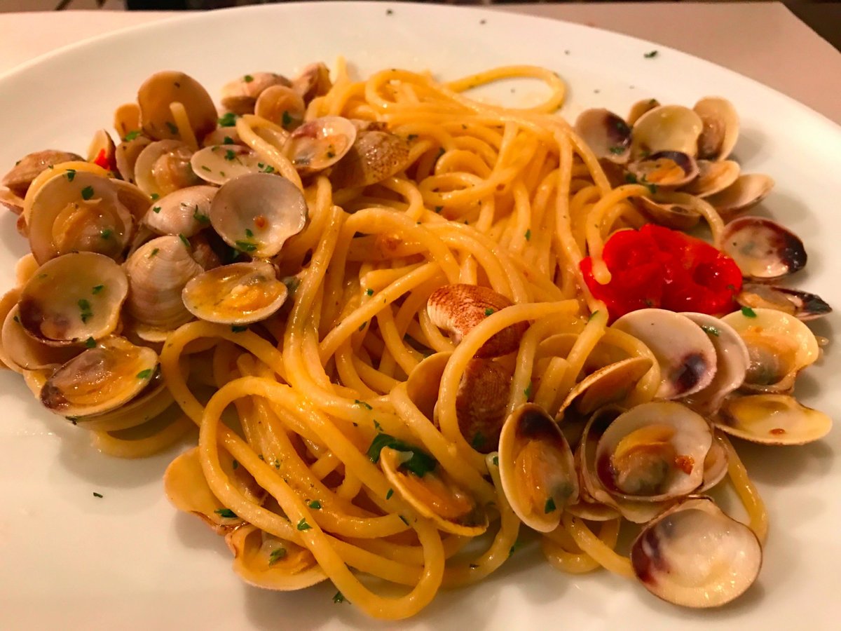 Delicious Italian seafood dish served at one of the best restaurants in Venice, Italy