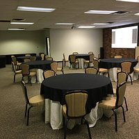 Tables, chairs, linens, audio/video, WiFi included with an hourly rate.