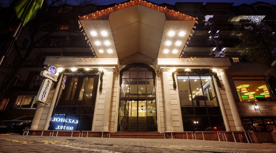 night view of the  main entrance