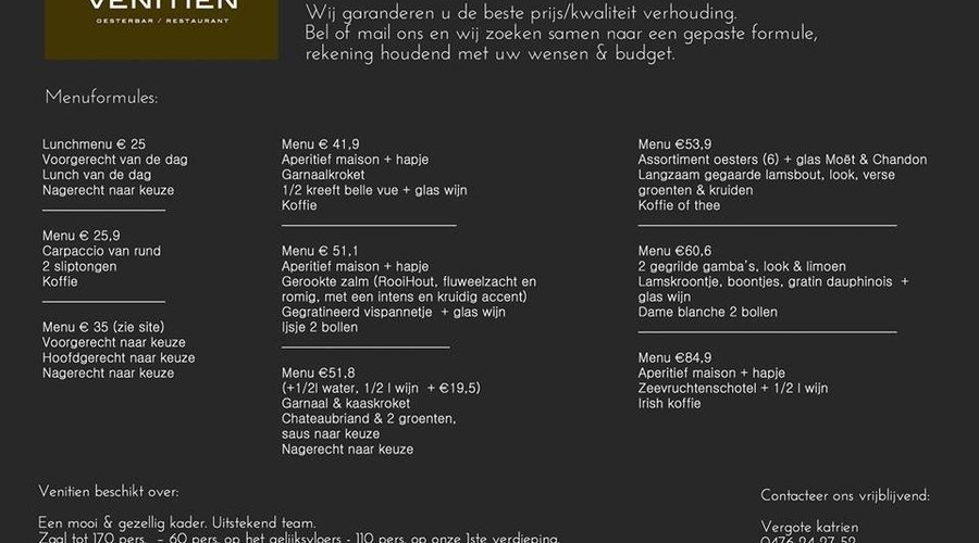 Menu's voor groepen.