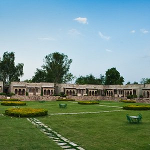 The main facade of the Deo Bagh