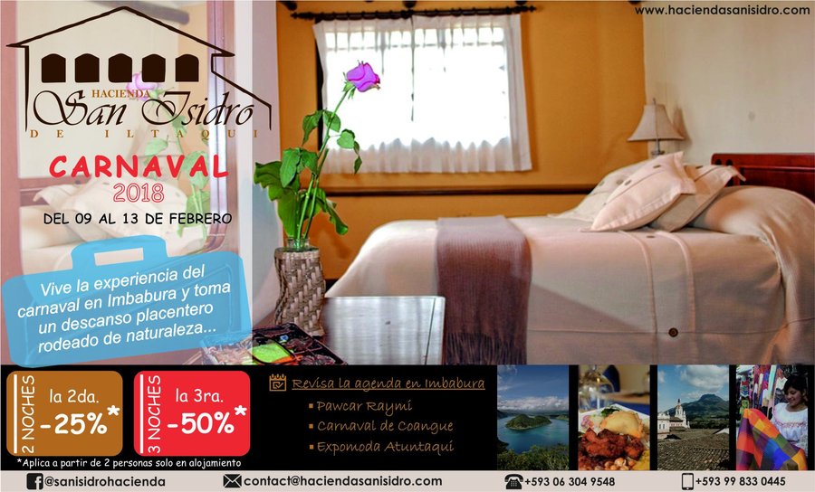 Disfruta de nuetra promoción, y vive le carnaval en San Isidro