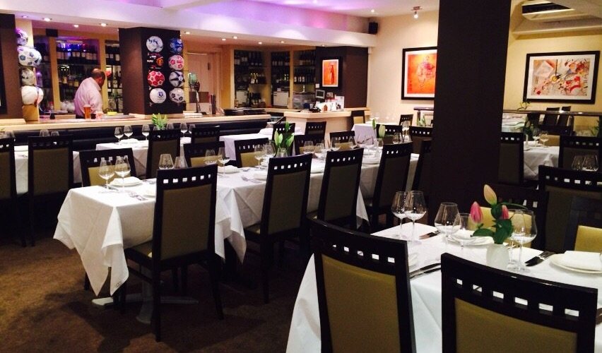 Masala club with football memorabilia