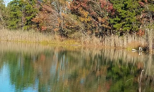 Fall foliage reflection over the lake: our namesake.