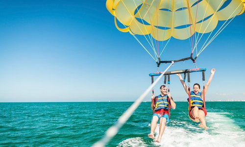 Parasailing off St. Pete Beach