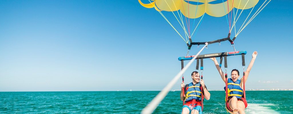 Parasailing off St. Pete Beach