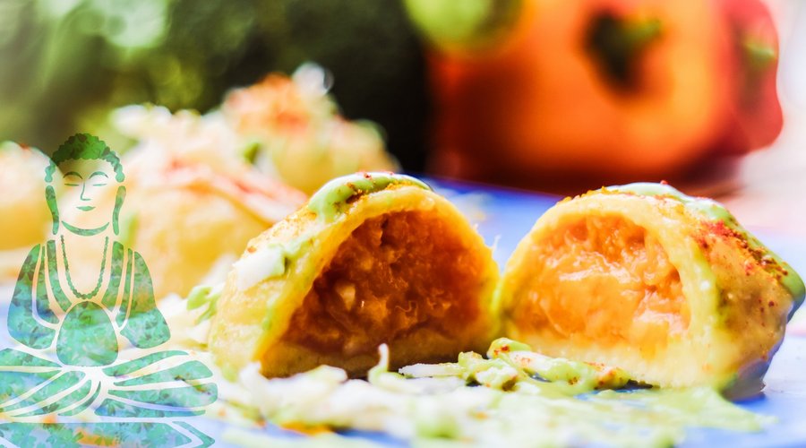 Buddhakiss de Calabaza y Cebolla Caramelizada - Masa Orange calabaza - Apto Veganos