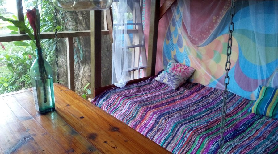 Lower level of the Treehouse... Relaxing area & bunk bed for kids/extra guests