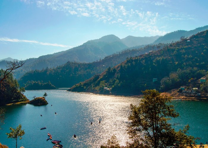 View of Indrasarobar pond.