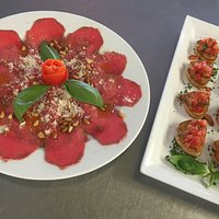 Carpaccio en bruschetta